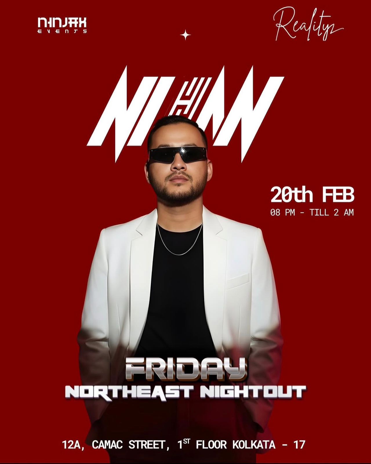 Event flyer: Friday Northeast Nightout, Kolkata