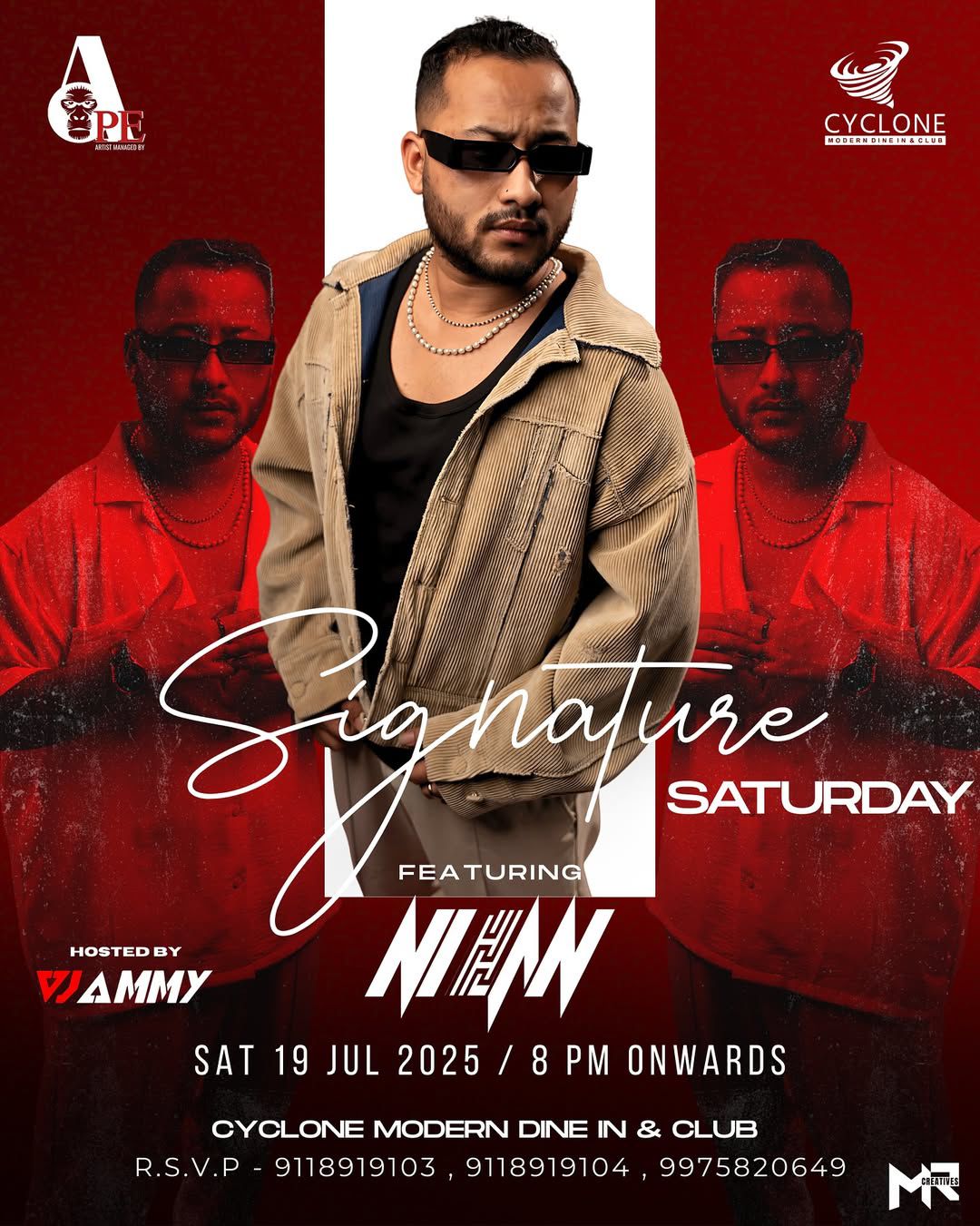 Event flyer: Signature Saturday at Cyclone Club