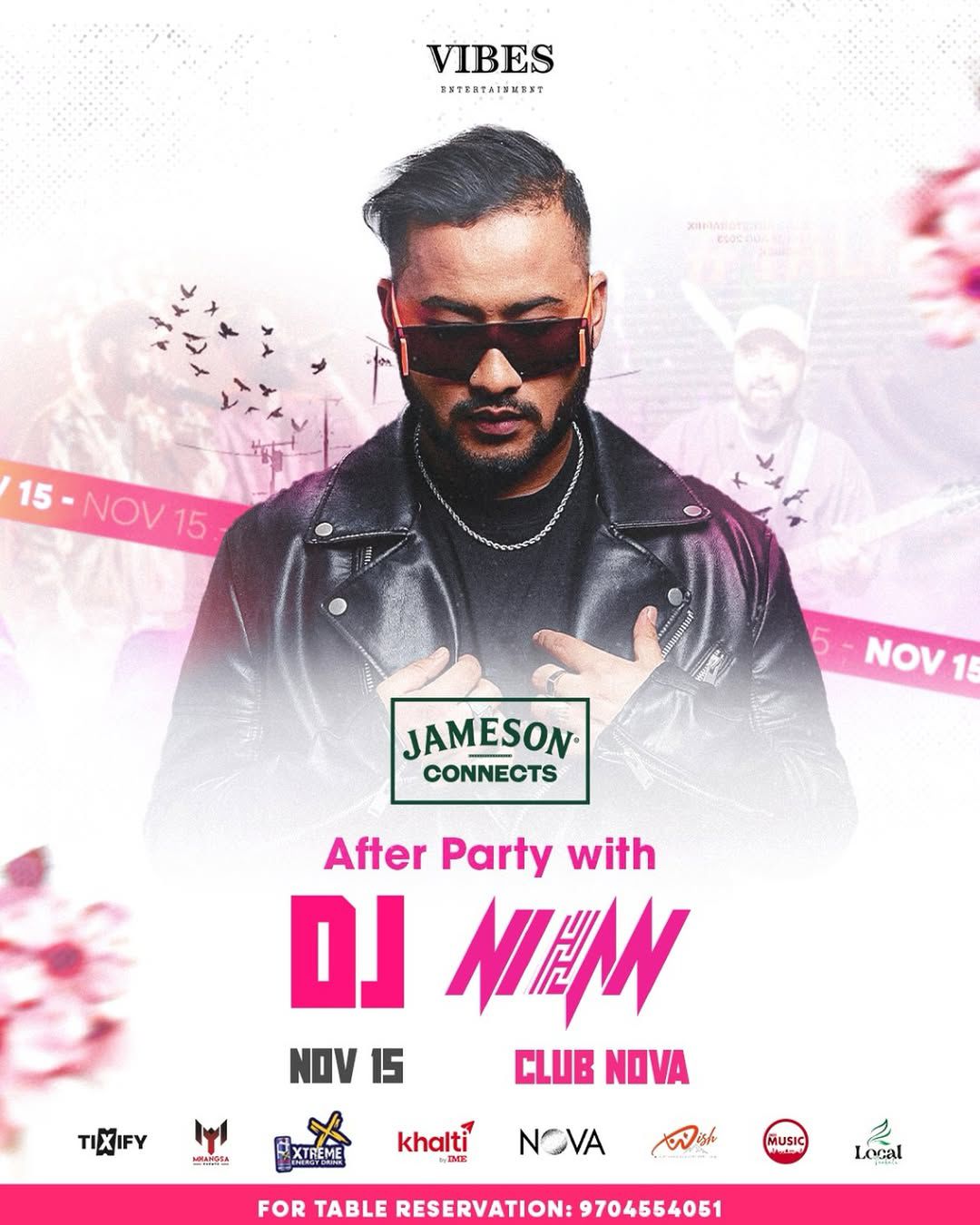 Event flyer: Jameson Connects after party with DJ Nihan at Club Nova